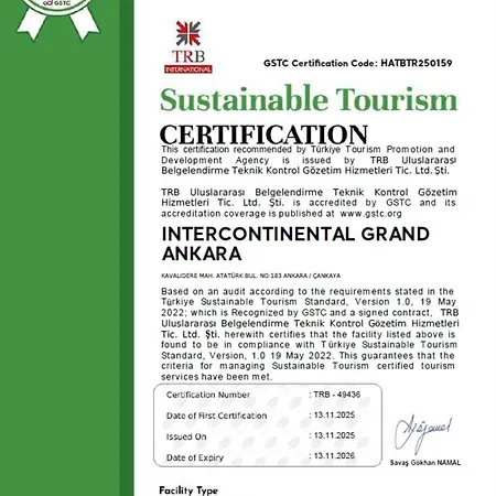 מלון Intercontinental Grand אנקרה